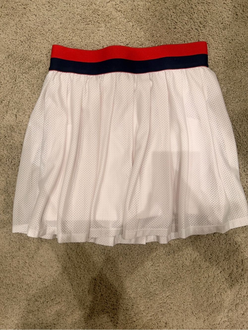 Beach Riot Irina Skirt Cherry Indigo Colorblock - White Mesh Skort